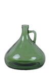 Recycled glass vase with handle, 17.5 cm, green (package includes 1 pc)|Vidrios San Miguel|Recycled Glass