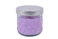Scented candle in a glass jar made of recycled glass 