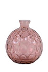 Wazon ze szkła z recyklingu „DUNE”, 18 cm, różowy (opakowanie zawiera 1 szt.)|Vidrios San Miguel|Szkło z recyklingu