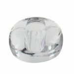 Mały świecznik typu tealight, owalny, 12x4,5x8cm, przezroczysty (OSTATNIE SZTUKI W SPRZEDAŻY)|Kaheku