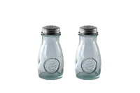 Zestaw sól + pióro ze szkła pochodzącego z recyklingu „AUTHENTIC” 0,1 L, zestaw 2 szt. (opakowanie zawiera 1 pudełko)|Vidrios San Miguel|Szkło z recyklingu