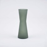 VIDRIOS SAN MIGUEL !RECYCLED GLASS! Váza úzká COIN, 20cm, zelená matná