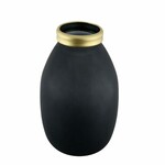 Váza MONTANA, 4,5L, černá matná/zlatá (balení obsahuje 1ks)|Vidrios San Miguel|Recycled Glass