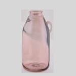 Wazon z uchwytem ALFA, 25,5 cm, różowy|Vidrios San Miguel|Szkło z recyklingu