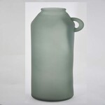 Wazon z uchwytem ALFA, 45cm, zielony mat|Vidrios San Miguel|Szkło z recyklingu