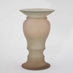 Candlestick|vase 30cm, ABRIL, brown matte|Vidrios San Miguel|Recycled Glass