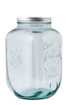 Recycled glass jar with cap 