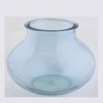 ANCHO vase, wide, 12L, st. blue - speckled|Vidrios San Miguel|Recycled Glass