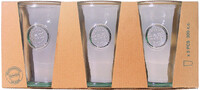 Szkło ze szkła pochodzącego z recyklingu „AUTHENTIC” 0,3 L, zestaw 3 szt. (w opakowaniu 1 opakowanie)|Vidrios San Miguel|Szkło z recyklingu