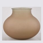 ANCHO vase, wide, 12L, brown matte (package includes 1 pc)|Vidrios San Miguel|Recycled Glass