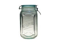 Recycled glass jar with cap 