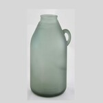 Vase with handle ALFA, 25.5 cm, green matt|Vidrios San Miguel|Recycled Glass