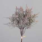 Kvetina umelá Kytica z papradia, 40cm, plast, fialová|mauve, (balenie obsahuje 5 kusov!)|DPI