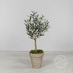 Artificial flower Bonsai Olive tree in a flower pot, 93 cm, textile, green, (package includes 1 pc)|DPI|Ego Dekor