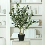 Sztuczny kwiat Bonsai Drzewo oliwne w doniczce, 68cm, tekstylny, zielony, (w opakowaniu 1 szt.)|DPI|Ego Dekor