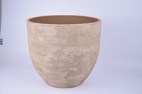 Osłonka na doniczkę ceramiczną LISABON średnica 35x32cm, kamelowa|CAMEL|Ego Dekor