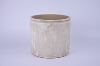 Ceramiczna osłona na doniczkę EVORA o średnicy 20x18cm, szara|ROCK GOLD|Ego Dekor