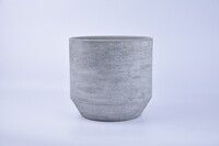 Obal na květináč keramický PORTO, pr.24x22cm, sv. šedá|LIGHT GREY|Ego Dekor