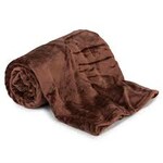 Blanket ANETA, microfiber, chocolate brown|Chocolate Brown, 15x200cm