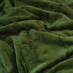 Blanket ANETA, microfiber, dark green|Dark Green, 15x200cm