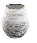 Gray vase, frosted, V (SALE)|Ego Dekor