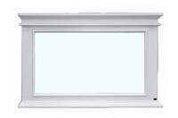 XXL Zrcadlo, BRETAGNE, bílá, dřevěný rám, 150 x 95 cm|Ego Dekor